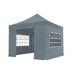 Foto van Easy up 3x3m grijs 40mm (aluminium buizen) semi prof partytent opvouwbaar