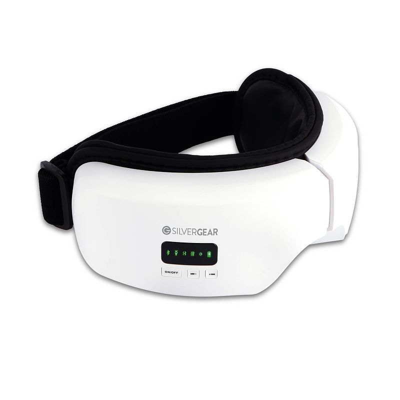 Foto van Silvergear oogmassage apparaat met warmtecompressie, bluetooth en muziek - wit