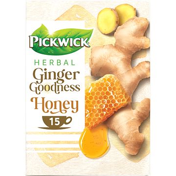 Foto van Pickwick herbal ginger goodness met honingsmaak 15 x 1, 75g bij jumbo