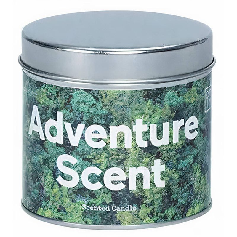 Foto van Doiy geurkaars adventure scent 8,5 cm staal/wax groen