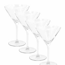 Foto van 4x cocktailglazen/martiniglazen 260 ml van glas - cocktailglazen