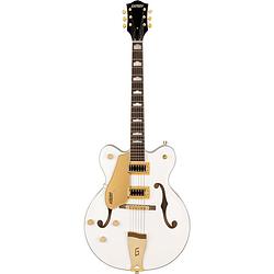 Foto van Gretsch g5422glh electromatic classic hollowbody dc snowcrest white linkshandige semi-akoestische gitaar