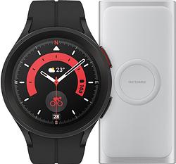 Foto van Samsung galaxy watch5 pro zwart 45mm + battery pack draadloze powerbank 10.000 mah