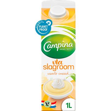 Foto van Campina slagroom vla 1l bij jumbo