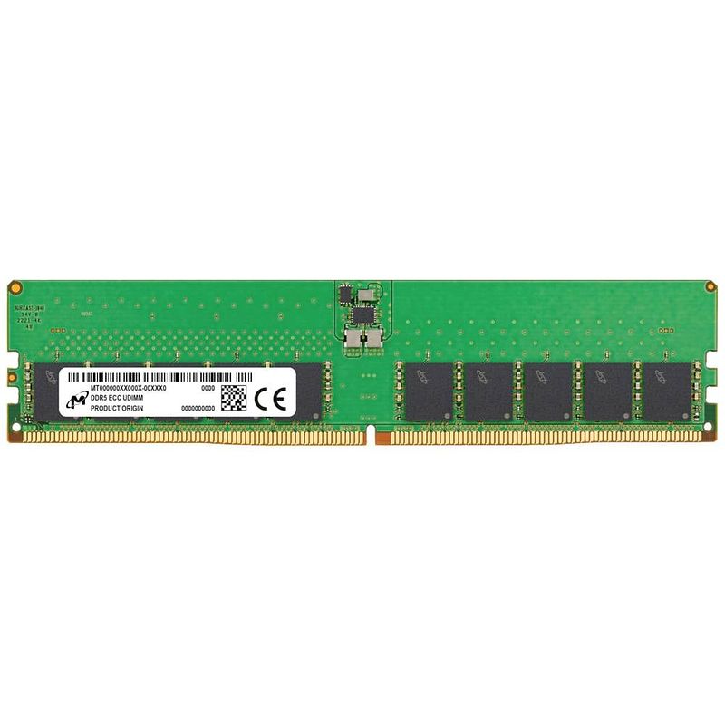 Foto van Crucial mtc20c2085s1ec48ba1r werkgeheugenmodule voor pc ddr5 32 gb 1 x 32 gb ecc 4800 mhz 288-pins dimm cl40 mtc20c2085s1ec48ba1r