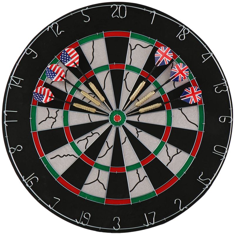 Foto van Lifetime games dartbord - tweezijdig - met 2 sets verzwaarde dartpijlen - ø 45 cm