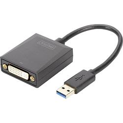 Foto van Digitus da-70842 dvi / usb 3.2 gen 1 (usb 3.0) adapter [1x usb 3.2 gen 1 stekker a (usb 3.0) - 1x dvi-bus 24+5-polig] zwart afgeschermd 15.00 cm