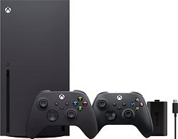 Foto van Xbox series x + microsoft xbox controller zwart + play & charge kit