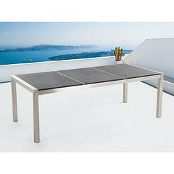 Foto van Beliani tuintafel - rvs - graniet - 220cm - grosseto