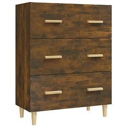 Foto van Vidaxl dressoir 70x34x90 cm bewerkt hout gerookt eikenkleurig