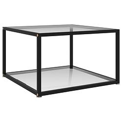 Foto van Vidaxl salontafel 60x60x35 cm gehard glas transparant