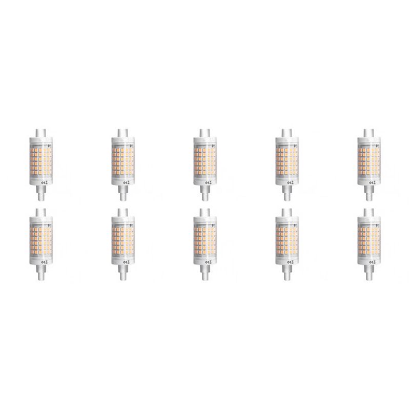 Foto van Led lamp 10 pack - aigi - r7s fitting - 7w - warm wit 3000k