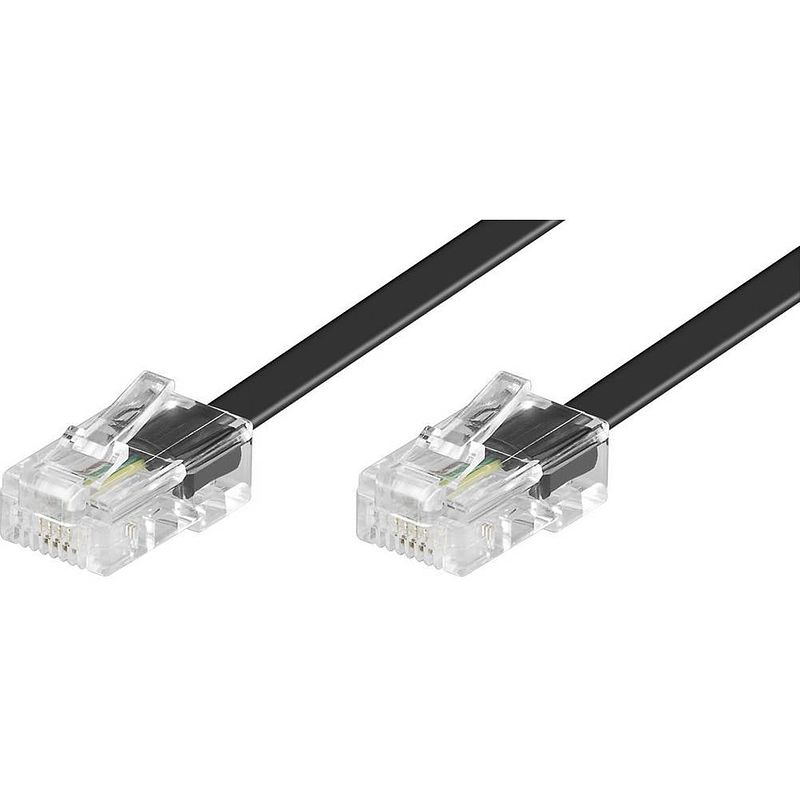 Foto van Isdn aansluitkabel [1x rj45-stekker 8p4c - 1x rj45-stekker 8p4c] 10.00 m zwart