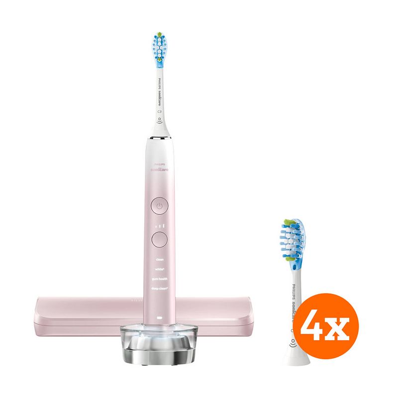 Foto van Philips sonicare diamondclean 9000 hx9911/84 gradient pink + opzetborstels (4 stuks)