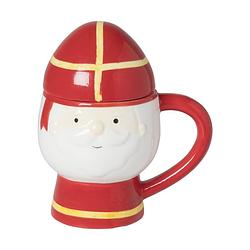 Foto van Sinterklaas mok - rood/geel/wit - 300 ml