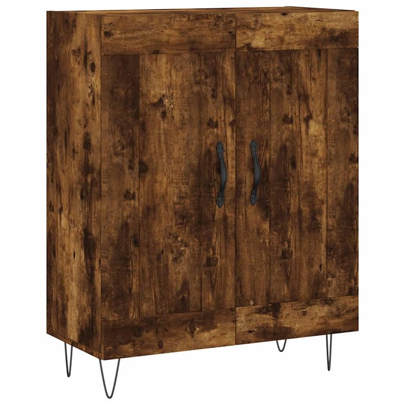 Foto van Vidaxl dressoir 69,5x34x90 cm bewerkt hout gerookt eikenkleurig