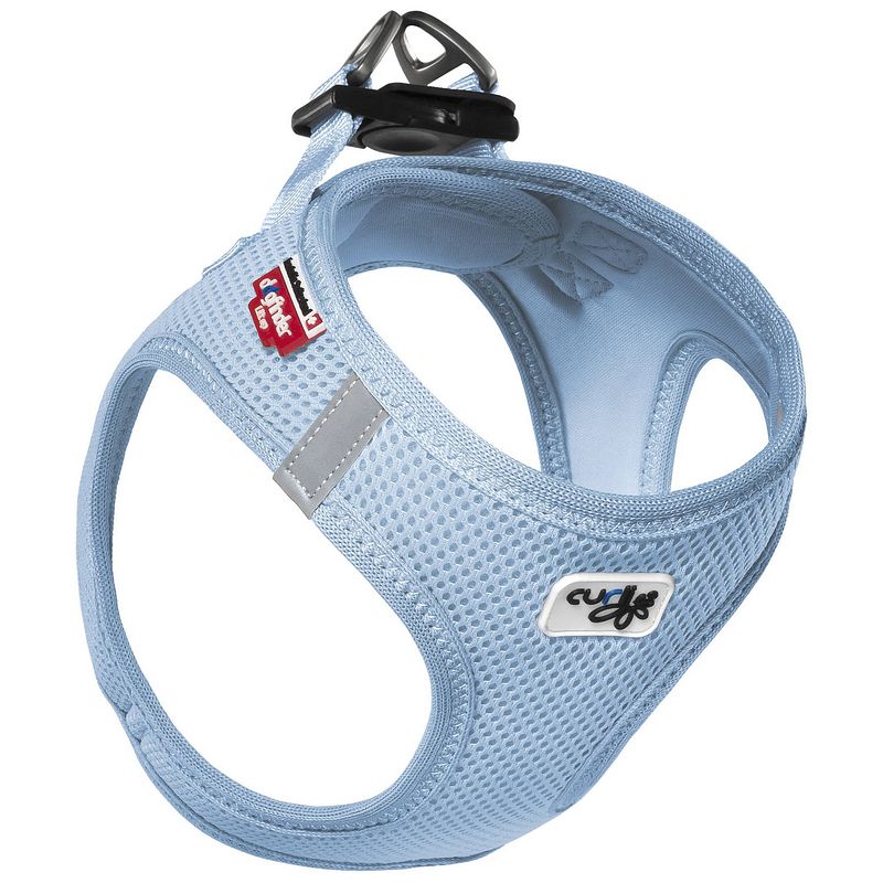 Foto van Curli hondentuigje air-mesh 6-9 kg polyester lichtblauw