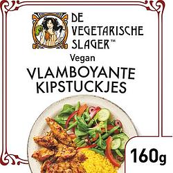 Foto van De vegetarische slager vlamboyante kipstuckjes vegan 160g bij jumbo