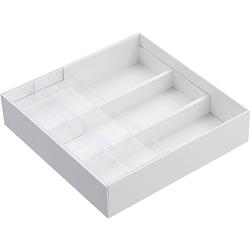 Foto van Yamazaki extendable cutlery tray with slide - tower - white