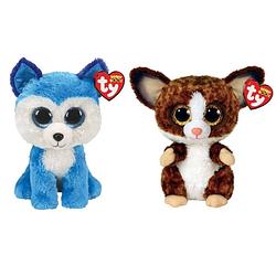 Foto van Ty - knuffel - beanie buddy - prince husky & bush baby galago