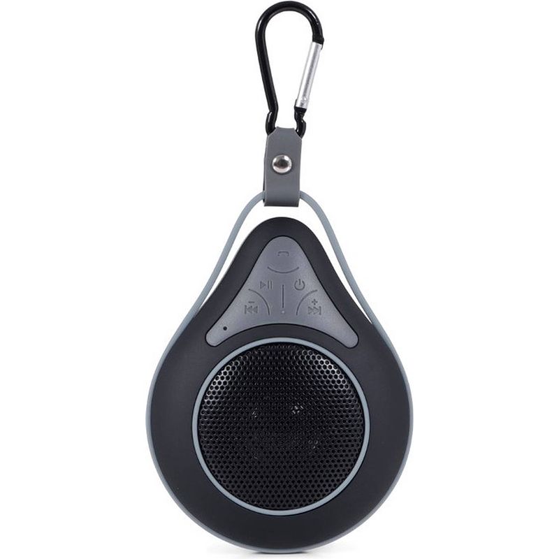 Foto van Brainz druppel speaker - waterdichte bluetooth speaker - zwart