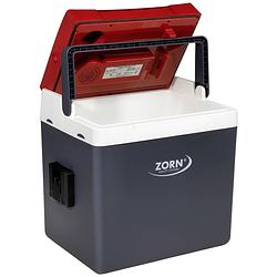 Foto van Zorn cooler z 26 lne px koelbox en verwarmingsbox energielabel: e (a - g) thermo-elektrisch 230 v, 12 v wit-rood, grijs 25 l