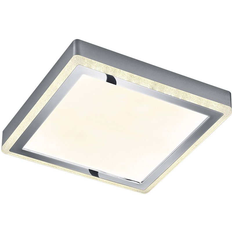 Foto van Led plafondlamp - plafondverlichting - trion slodan - 12w - aanpasbare kleur - afstandsbediening - dimbaar - vierkant -