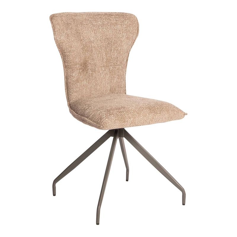 Foto van Ptmd vetus grey dining chair legacy 18 steel grey legs