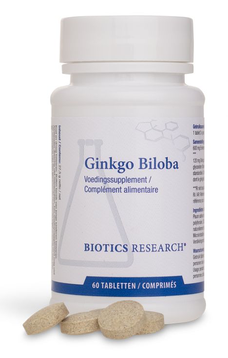 Foto van Biotics ginkgo biloba (24%) tabletten