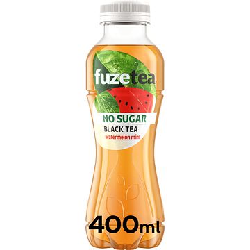 Foto van Fuzetea no sugar black tea watermeloen en muntsmaak frisdrank 400ml bij jumbo