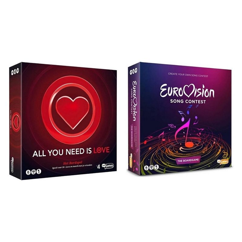 Foto van Spellenbundel - 2 stuks - eurovisie songfestival spel & all you need is love bordspel