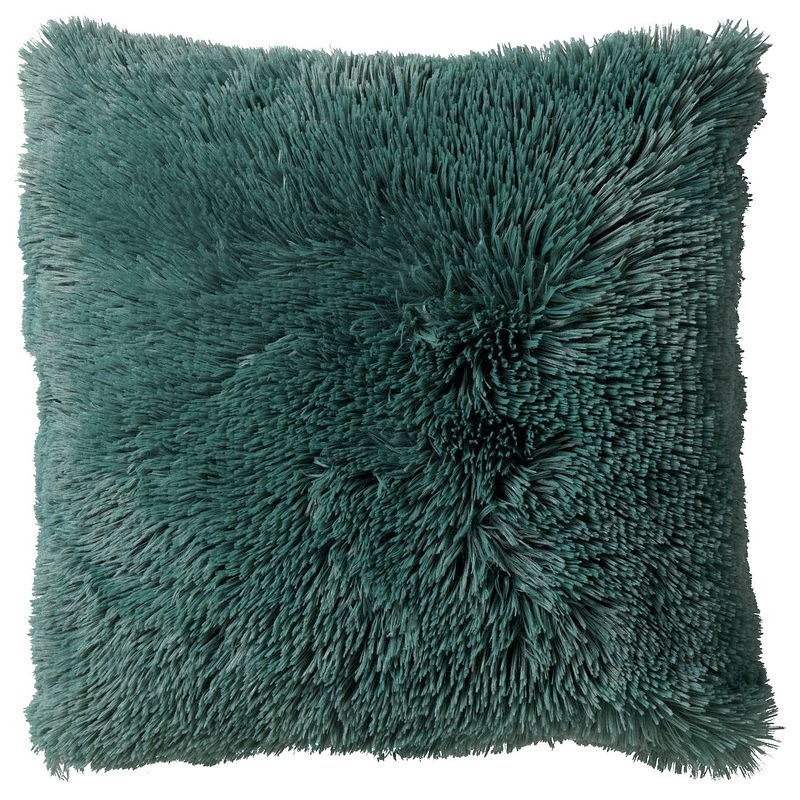 Foto van Dutch decor fluffy - sierkussen unikleur sagebrush green 45x45 cm - groen - groen