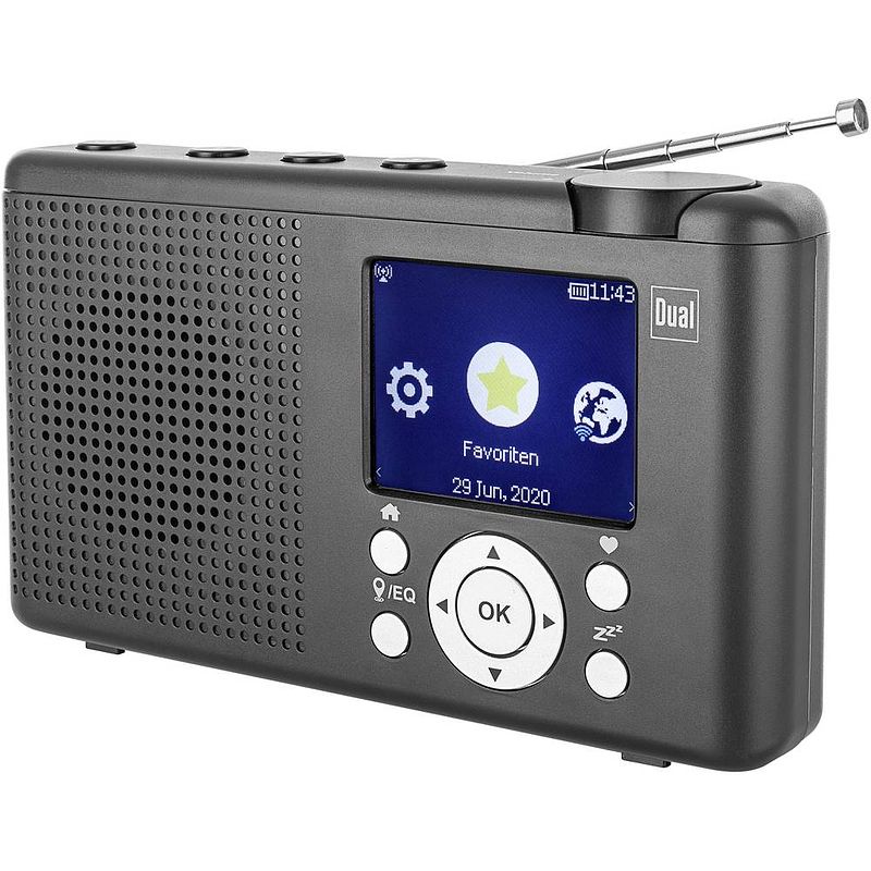 Foto van Dual mcr 200 tafelradio met internetradio internet, dab+, dab, vhf (fm) internetradio, dab+, fm, usb, bluetooth, wifi zwart