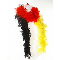 Foto van Belgie boa rood/geel/zwart 180 cm - verkleed boa