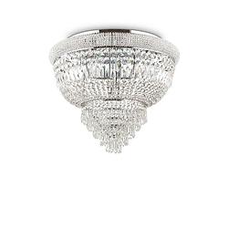 Foto van Ideal lux - dubai - plafondlamp - metaal - e14 - chroom