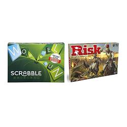 Foto van Spellenbundel - bordspel - 2 stuks - scrabble original & hasbro risk