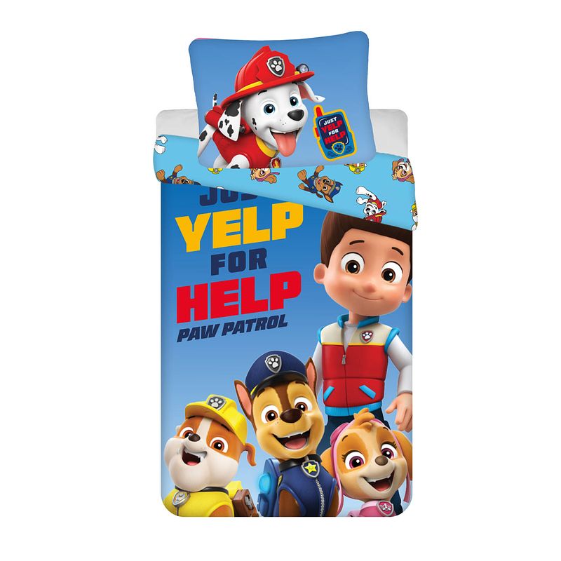 Foto van Paw patrol dekbedovertrek help - eenpersoons - 140 x 200 cm - katoen