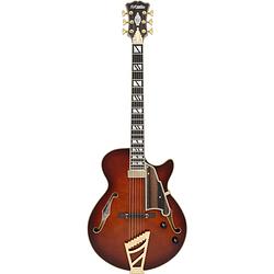 Foto van D'sangelico excel ss soho amaretto burst semi-akoestische gitaar met gigbag