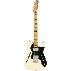 Foto van Squier fsr classic vibe 's70s telecaster thinline olympic white mn elektrische gitaar