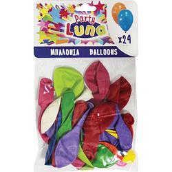 Foto van Diakakis ballonnen latex multicolor 24 stuks