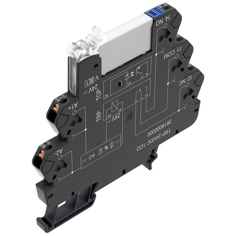 Foto van Weidmüller trp 24vdc 1co agsno koppelrelais 24 v/dc 6 a 1x wisselcontact 10 stuk(s)