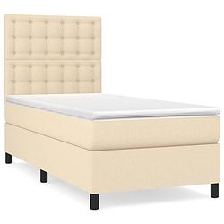 Foto van The living store boxspringbed - luxe - bed - 203 x 90 x 118/128 cm - duurzaam materiaal - hoogte verstelbaar hoofdbord