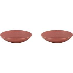 Foto van Mammoet bord diep spirit 21.5 cm rood stoneware 2 stuk(s)