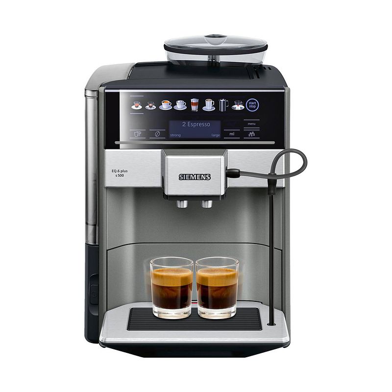Foto van Siemens eq.6 te655203rw volautomatische espressomachines - zwart
