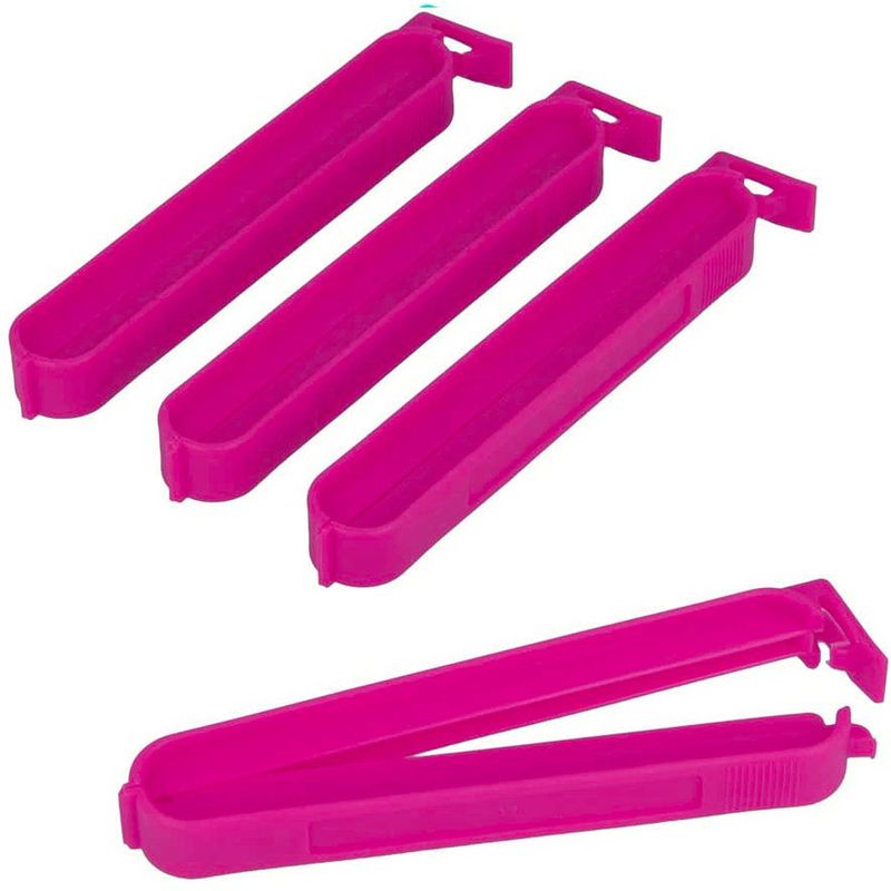 Foto van Metaltex vershoudclips 10 cm roze 4 stuks