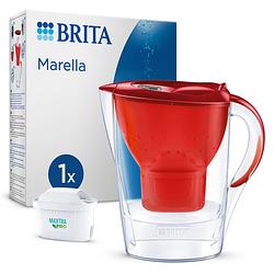 Foto van Brita - waterfilterkan - marella cool - inclusief 1 maxtra pro all-in-1 waterfilterpatroon - rood - 2,4l