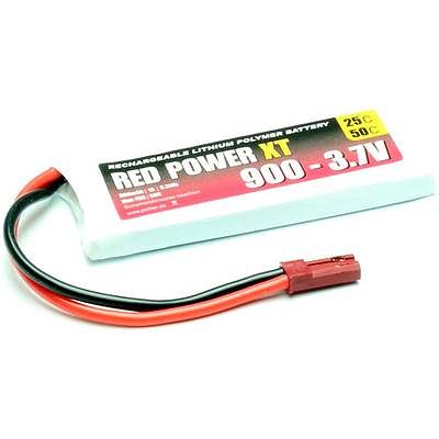 Foto van Red power lipo accupack 3.7 v 900 mah 25 c softcase jst, bec