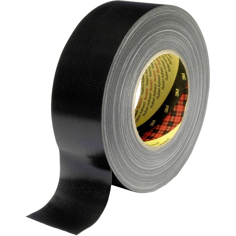 Foto van 3m 389s50 textieltape 389 zwart (l x b) 50 m x 50 mm 1 stuk(s)