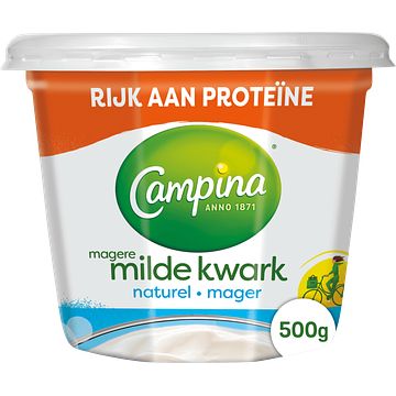 Foto van Campina magere kwark naturel 500g bij jumbo