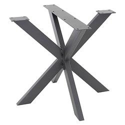 Foto van Ml-design tafelpoten x-design, antraciet, 85x71x85 cm, gemaakt van metaal